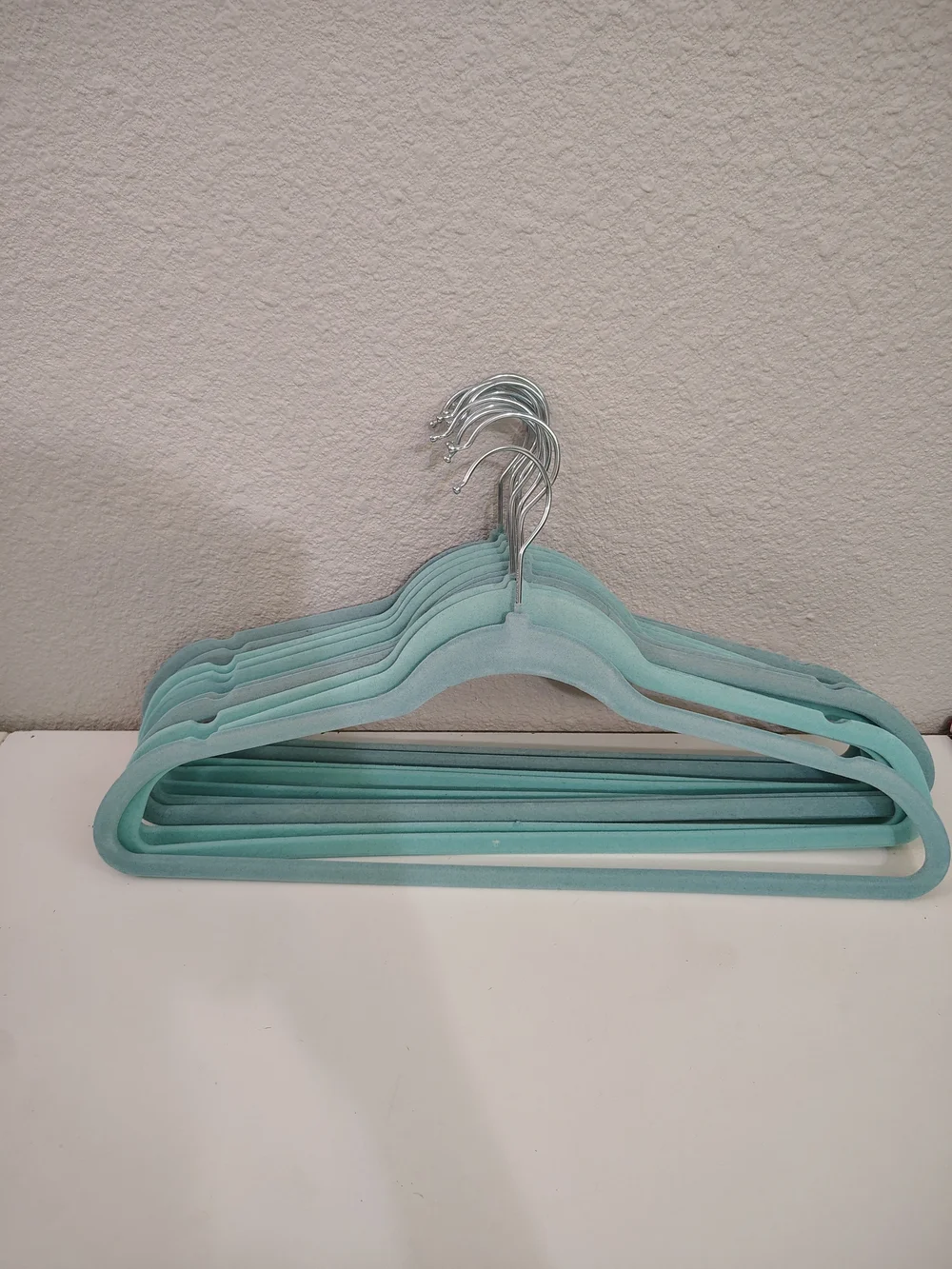 Velvet Hangers Set of 11 Light Blue Full Sized Adult Closet Organizing